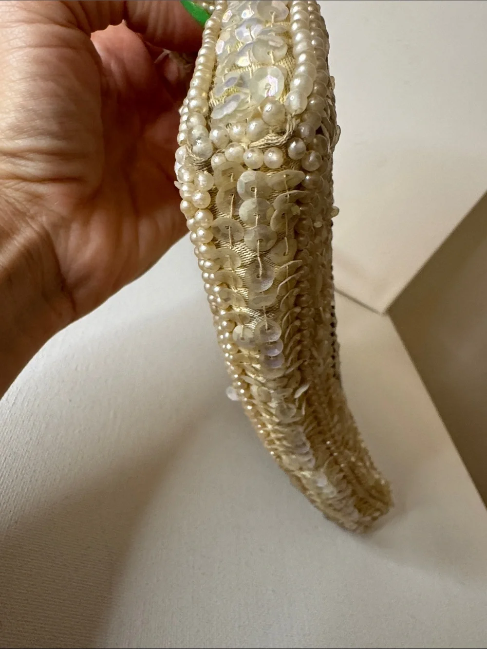 Vintage David's Import Beaded & Sequined Evening Clutch